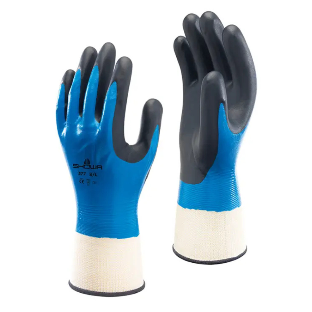 SHOWA 377 Foam Nitrile Fully Coated Gloves from GME Supply